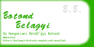 botond belagyi business card